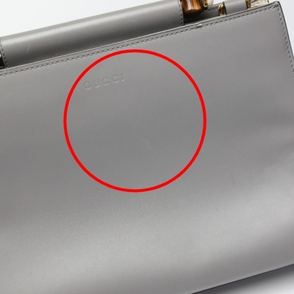 GUCCI Gray Bamboo Bag - Picture 8 of 16